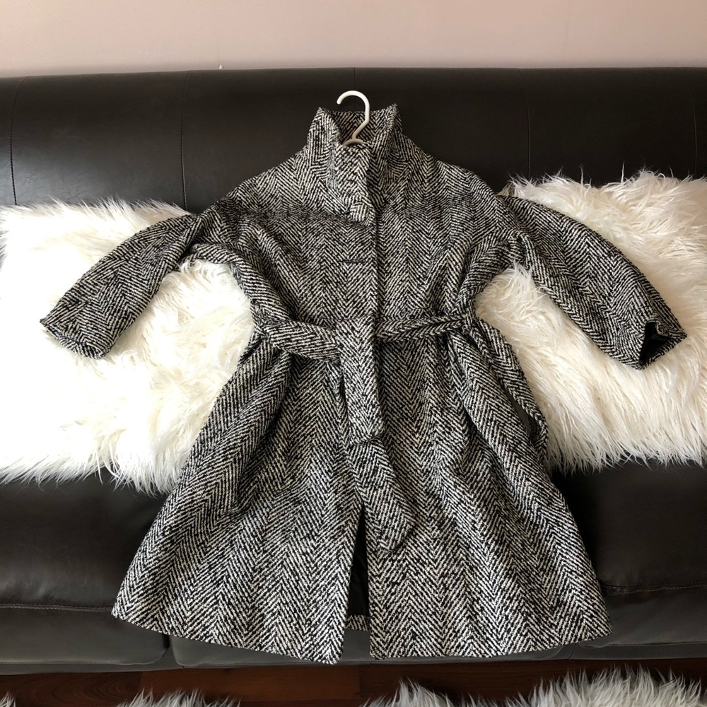 F21 tweed jacket peacoat